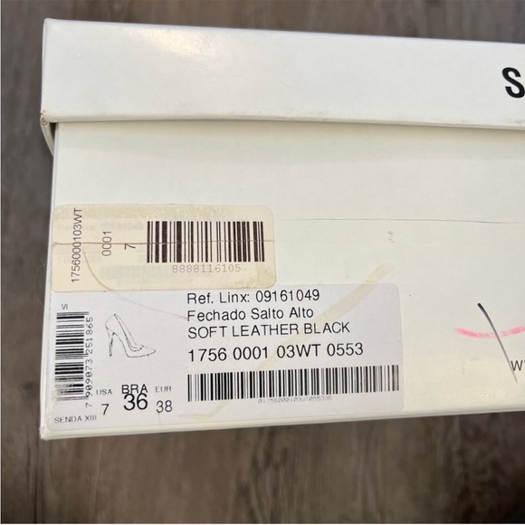 Schutz Fechado Salto Alto Black Leather Stiletto Pumps 7 - Picture 13 of 14